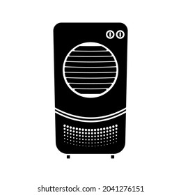 Icono del refrigerador de aire. signo más frío. Ilustración vectorial.