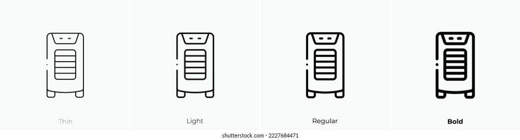 air cooler icon. Thin, Light Regular And Bold style design isolated on white background