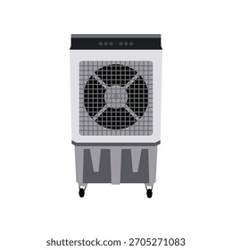 air cooler on white background. Evaporative Cooler, Swamp Cooler,  object, vector, illustration