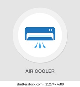 air cooler symbol, vector air conditioner illustration isolated - electric appliance