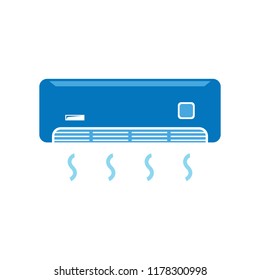 air cooler symbol, vector air conditioner illustration isolated - electric appliance
