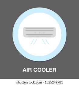 air cooler symbol, vector air conditioner illustration isolated - electric appliance
