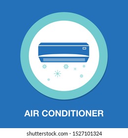 air cooler symbol, vector air conditioner illustration isolated - electric appliance
