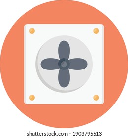 icono de color plano del vector del refrigerador de aire