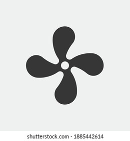 air cooling fan vector icon wind blowing fun