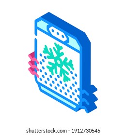 vector de icono isométrico del filtro de refrigeración de aire. señal de filtro de refrigeración de aire. ilustración de símbolo aislado