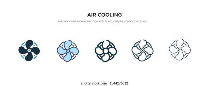 air cooling icon in different style vector illustration. two colored and black air cooling vector icons designed in filled, outline, line and stroke style can be used for web, mobile, ui