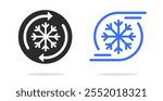 Air cooling icon vector simple graphic set, fan freezer airflow turbo circulation logo sign symbol, refrigerant or conditioner keeping cold ui line stroke outline art label image clip art