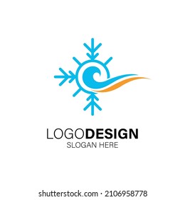 Diseño del logotipo de refrigeración de aire