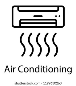 Air cooling system or air conditioner icon vector 