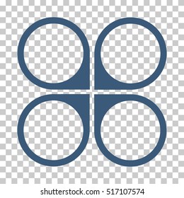 Air Copter EPS vector pictogram. Illustration style is flat iconic blue symbol.