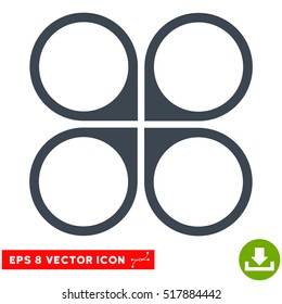 Air Copter EPS vector pictogram. Illustration style is flat iconic smooth blue symbol on white background.