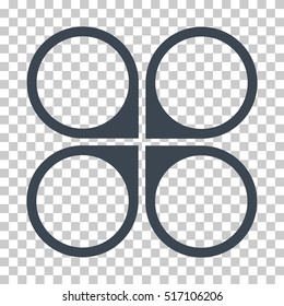 Air Copter EPS vector pictograph. Illustration style is flat iconic smooth blue symbol.