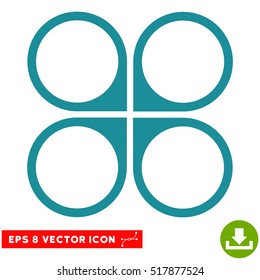 Air Copter EPS vector pictograph. Illustration style is flat iconic soft blue symbol on white background.