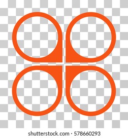 Air Copter icon. Vector illustration style is flat iconic symbol, orange color, transparent background. Designed for web and software interfaces.