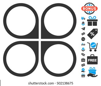 Air Copter pictograph with free bonus clip art. Vector illustration style is flat iconic symbols, blue and gray colors, white background.