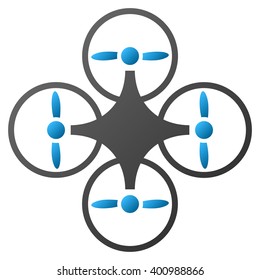 Air Copter vector toolbar icon for software design. Style is a gradient icon symbol on a white background.