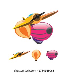Air craft vector illustration for logo, icon, game or any design 