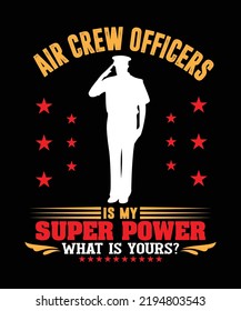 Air Crew Officers Vector Custom T-Shirt Design
