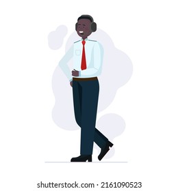 Air crew. Pilot, captain flat vector illustration. Airliner staff, occupation, travel concept for banner, website design or landing web page