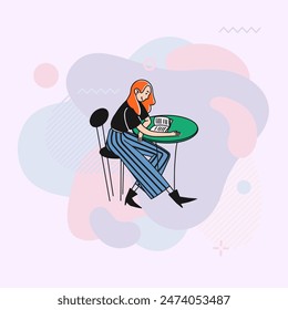 Besatzungsset. Stewardess, Pilot, Captain Flat Vektorillustration. Airliner, Flug, Reisekonzept für Banner, Website Design oder Landing Web