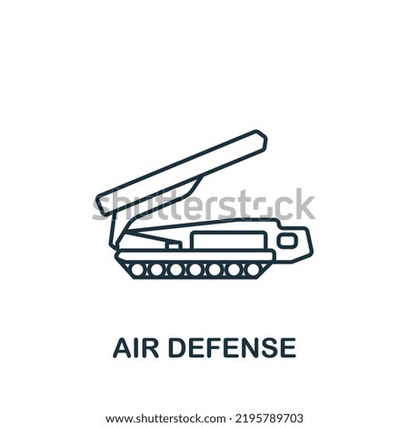 Air Defense icon. Line simple line Weapon icon for templates, web design and infographics