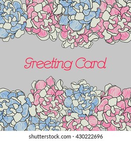 air delicate flowers for congratulations. Vector
