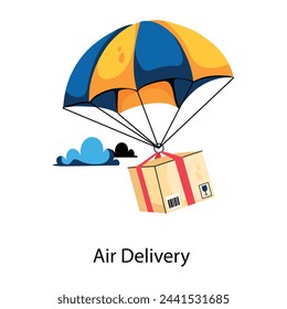 Air delivery flat style icon 