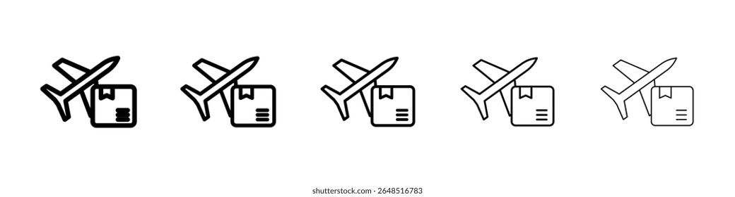 Air delivery icon filled flat sign concept for web design.