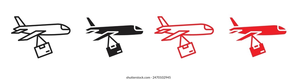 Air delivery icon representing speedy shipping and logistics, ideal for courier services and express delivery companies