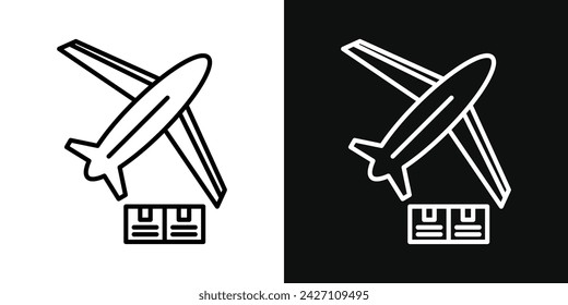 Air delivery icon set. Vector illustration