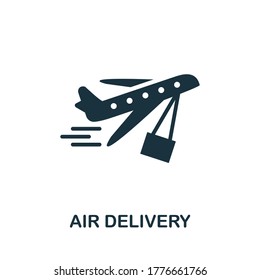 Icono de entrega de aire. Elemento sencillo de la colección de entregas. Icono de Creative Air Delivery para diseño web, plantillas, infografías y más