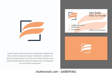 Air delivery logo with wings. Concept for delivery, shipment. Visual identity, airline, ecommerce. Flat style trend modern wing logo design vector illustration