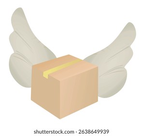 Air delivery of packages. vector	
