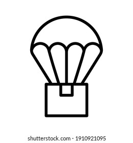 Air, delivery, parachute  icon vector image. Can also be used for Delivery and logistics. Suitable for use on web apps, mobile apps and print media.