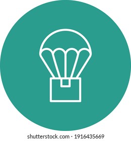 Air, delivery, parachute  icon vector image. Can also be used for Delivery and logistics. Suitable for use on web apps, mobile apps and print media.