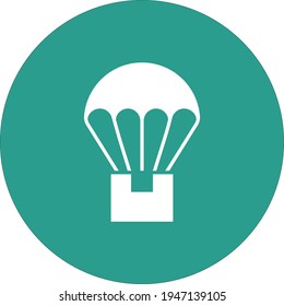 Air, delivery, parachute  icon vector image. Can also be used for Delivery and logistics. Suitable for use on web apps, mobile apps and print media.