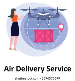  
 Air delivery serviceVector Illustration Which can easily modify or edit Which can easily modify or edit


