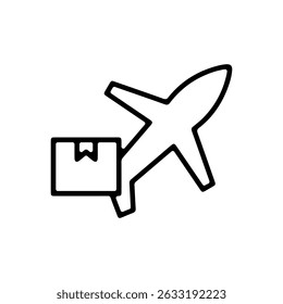 Air Delivery Vector icon on whitebackground 