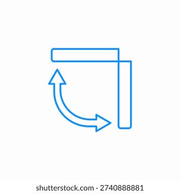 air direction icon sign vector