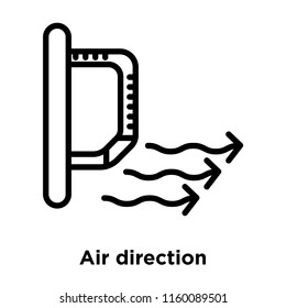 Air direction icon vector isolated on white background, Air direction transparent sign , line and outline elements in linear style