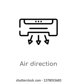 air direction vector line icon. Simple element illustration. air direction outline icon from technology concept. Can be used for web and mobile