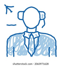 air dispatcher sketch icon vector. Hand drawn blue doodle line art air dispatcher sign. isolated symbol illustration