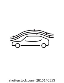 air drag icon, vector best line icon.