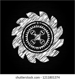 air drone icon with chalkboard texture