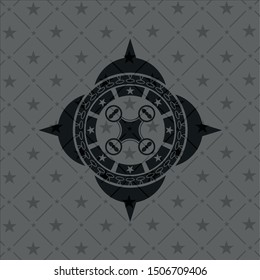 air drone icon inside black badge
