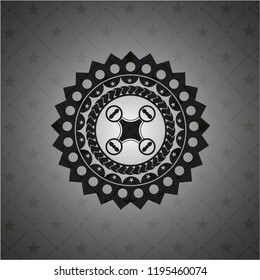 air drone icon inside dark badge