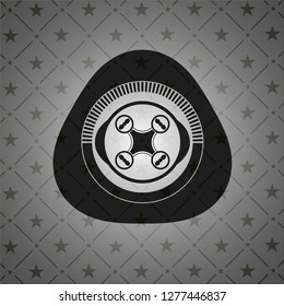 air drone icon inside dark badge or emblem