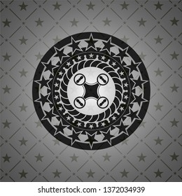 air drone icon inside dark badge or emblem