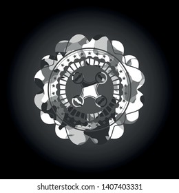 air drone icon inside grey camo texture